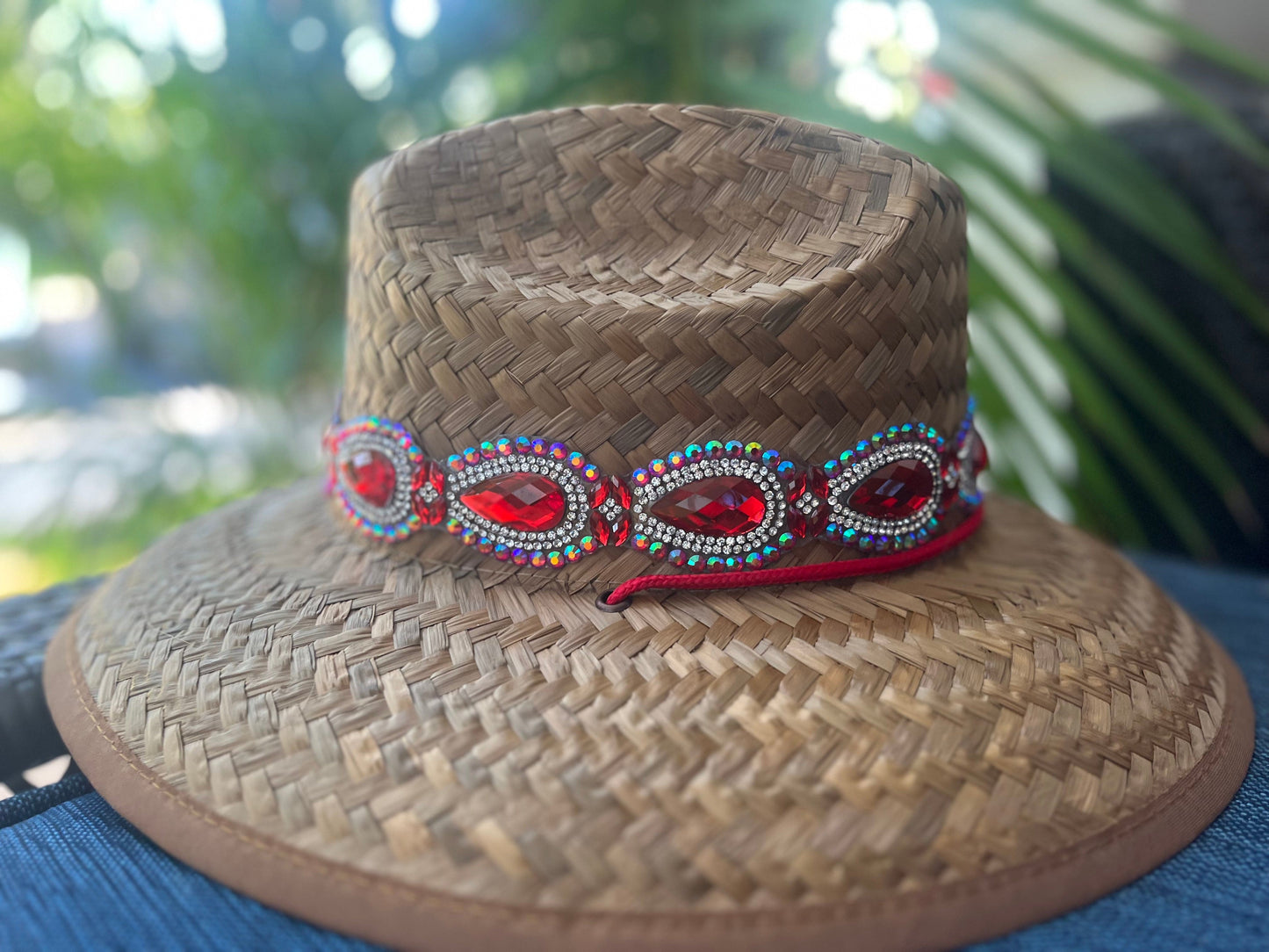 Island Girl Sun Hat Blue / Red Island Girl Hats- Mermaid Smaller Brim equestrian team apparel online tack store mobile tack store custom farm apparel custom show stable clothing equestrian lifestyle horse show clothing riding clothes horses equestrian tack store