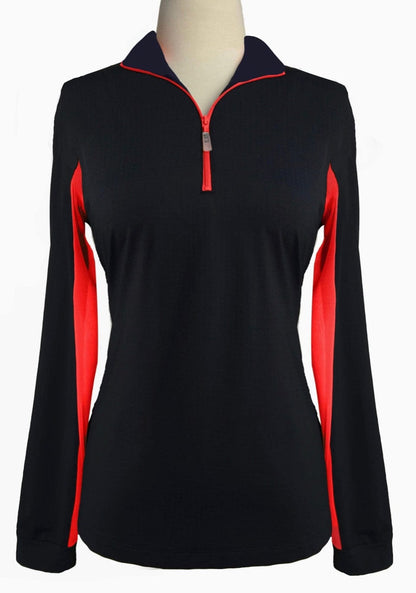 Equestrian Team Apparel Custom Team Shirts XS / Black with red combo LK Equestrian Sunshirt equestrian team apparel online tack store mobile tack store custom farm apparel custom show stable clothing equestrian lifestyle horse show clothing riding clothes horses equestrian tack store