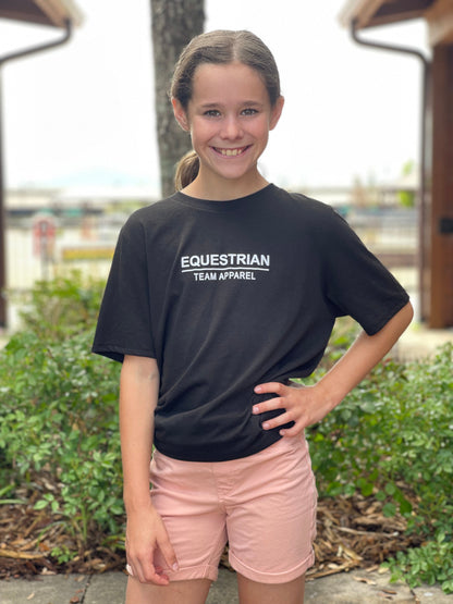 Equestrian Team Apparel Women's Shirt S / Black Equestrian Team Apparel- Youth Tee Shirt equestrian team apparel online tack store mobile tack store custom farm apparel custom show stable clothing equestrian lifestyle horse show clothing riding clothes horses equestrian tack store