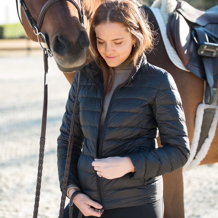 TKEQ coats and Jackets TKEQ- EZ Packable Down Jacket Matte Black equestrian team apparel online tack store mobile tack store custom farm apparel custom show stable clothing equestrian lifestyle horse show clothing riding clothes horses equestrian tack store