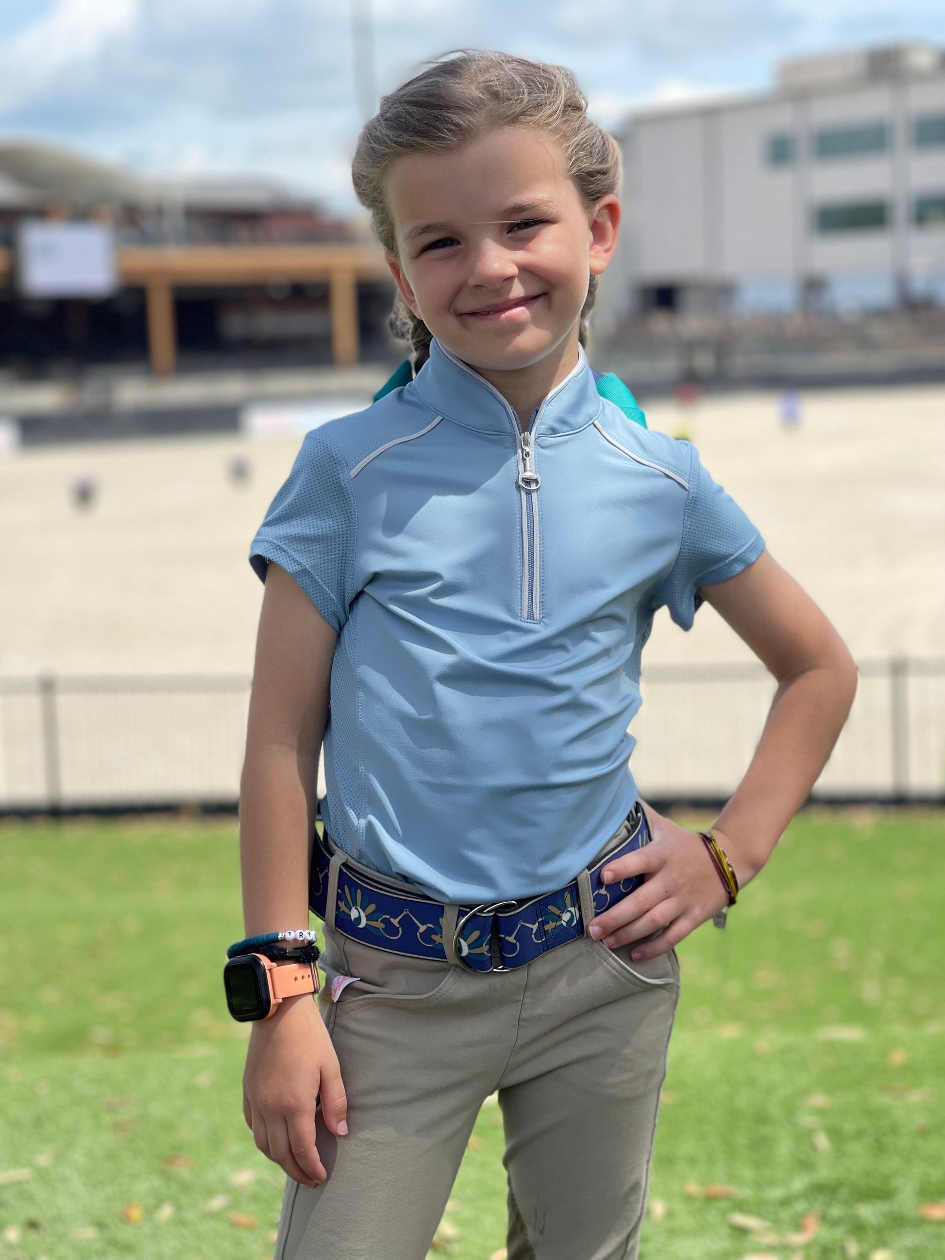 Chestnut Bay SUN SHIRT Skyblue / S Chestnut Bay- Performance Rider Skycool Yth SS equestrian team apparel online tack store mobile tack store custom farm apparel custom show stable clothing equestrian lifestyle horse show clothing riding clothes horses equestrian tack store