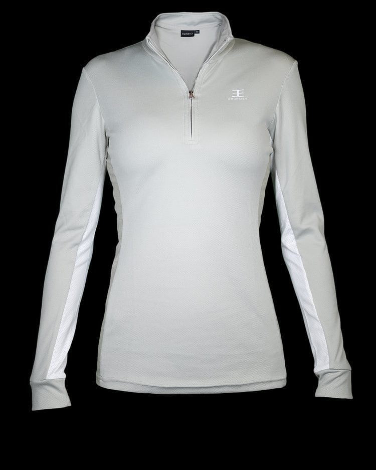 Equestly Women's Shirt Equestly Lux Sun Shirt - Slate/White equestrian team apparel online tack store mobile tack store custom farm apparel custom show stable clothing equestrian lifestyle horse show clothing riding clothes horses equestrian tack store