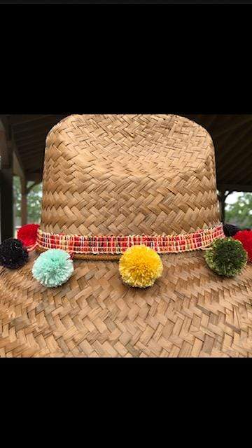 Equestrian Team Apparel Sun Hat one size fits most / multi brights Island Girl Pom Pom Hats equestrian team apparel online tack store mobile tack store custom farm apparel custom show stable clothing equestrian lifestyle horse show clothing riding clothes horses equestrian tack store