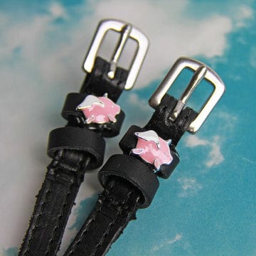 ManeJane Black Spur Straps Pigs Fly Spur Straps equestrian team apparel online tack store mobile tack store custom farm apparel custom show stable clothing equestrian lifestyle horse show clothing riding clothes horses equestrian tack store