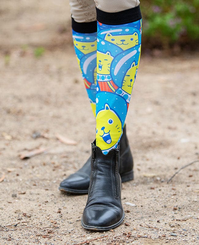 Dreamers & Schemers Socks Dreamers & Schemers Pro-Cat-Stinating equestrian team apparel online tack store mobile tack store custom farm apparel custom show stable clothing equestrian lifestyle horse show clothing riding clothes horses equestrian tack store