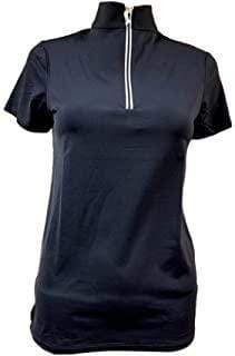 Tailored Sportsman Women's Shirt XXS Navy/Silver Short Sleeve Sun Shirt equestrian team apparel online tack store mobile tack store custom farm apparel custom show stable clothing equestrian lifestyle horse show clothing riding clothes horses equestrian tack store