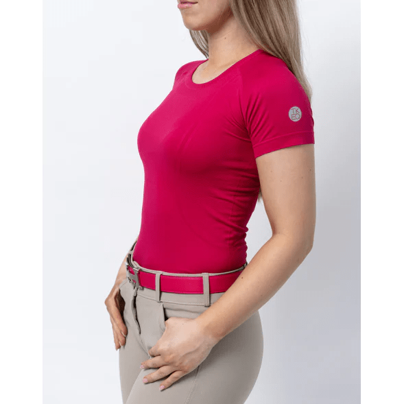 TKEQ Women's Casual Shirt M/L TKEQ- Kennedy Seamless Short Sleeve Shirt - Flirt equestrian team apparel online tack store mobile tack store custom farm apparel custom show stable clothing equestrian lifestyle horse show clothing riding clothes horses equestrian tack store