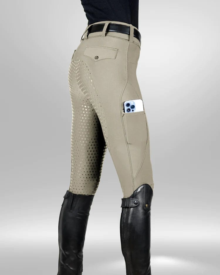 Equestly- Lux GripTEQ Riding Pants Tan - Equestrian Team Apparel