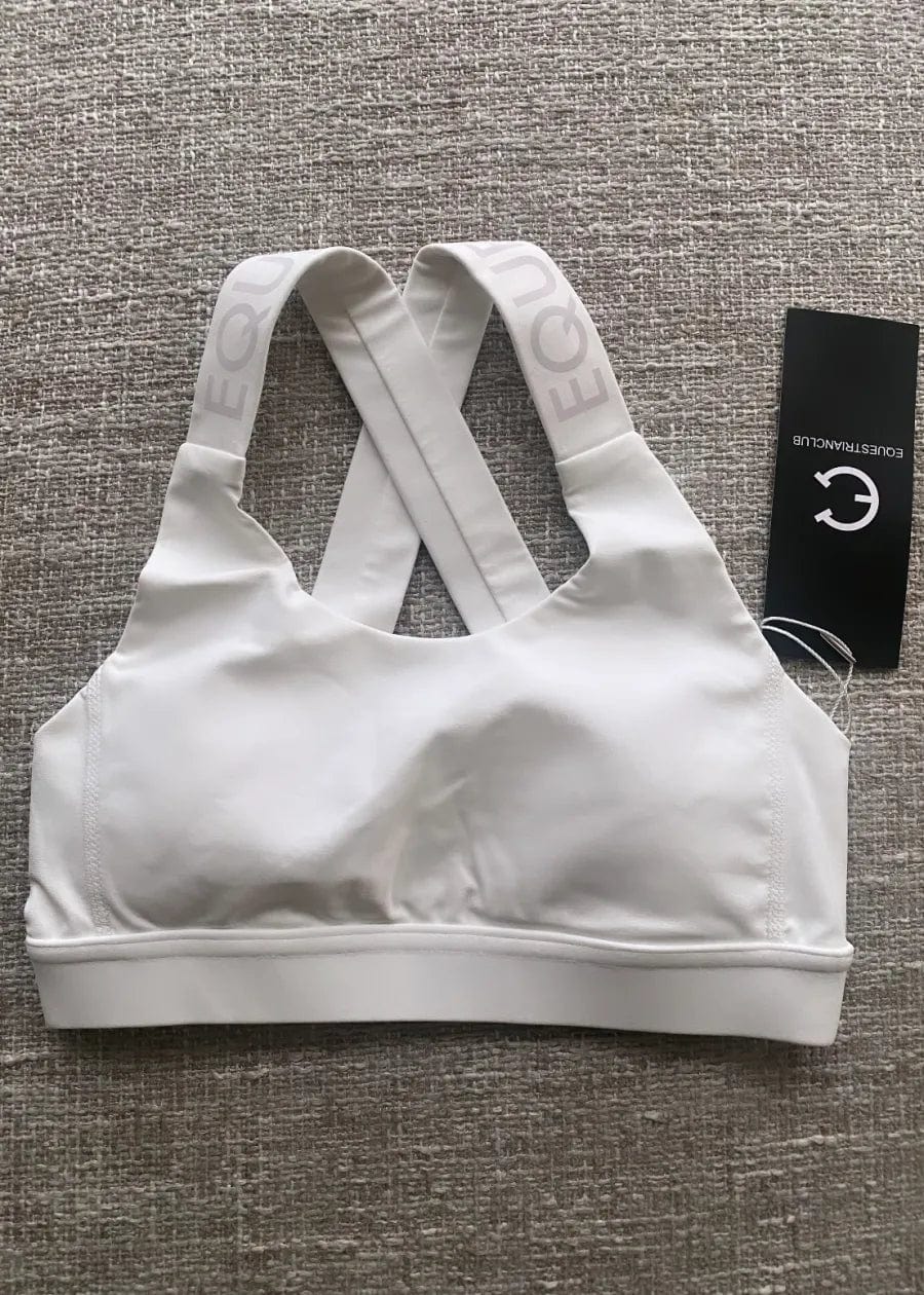 EquestrianClub Bras S / White EquestrianClub LOGO Sports Bra equestrian team apparel online tack store mobile tack store custom farm apparel custom show stable clothing equestrian lifestyle horse show clothing riding clothes horses equestrian tack store